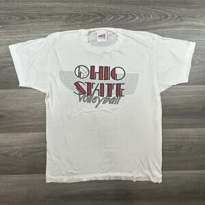 Vintage Ohio State Buckeyes Shirt Mens XL White NCAA Volleyball Graphic 90s